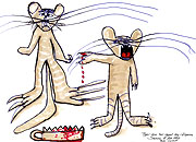 tigergutt. tegnet av sanna groven 9. februar 2000